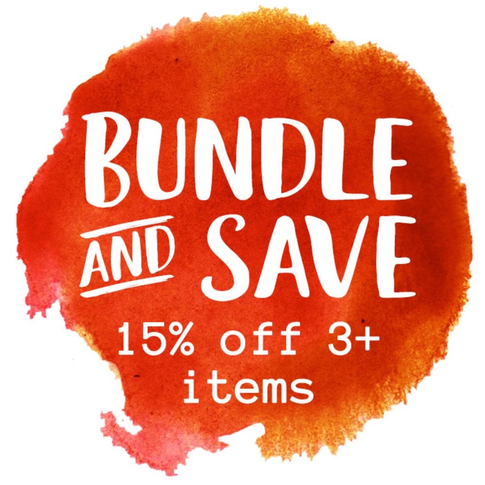 BUNDLE DISCOUNT 15% Off 3 or more Items